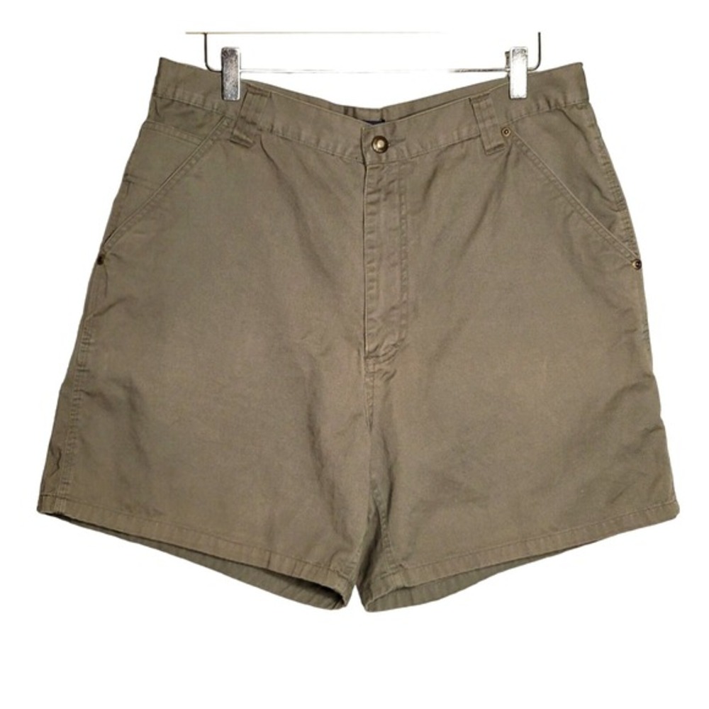 Vintage‎ Carpenter Shorts 10 Olive High Rise Cotton Utility Gorpcore Bermuda